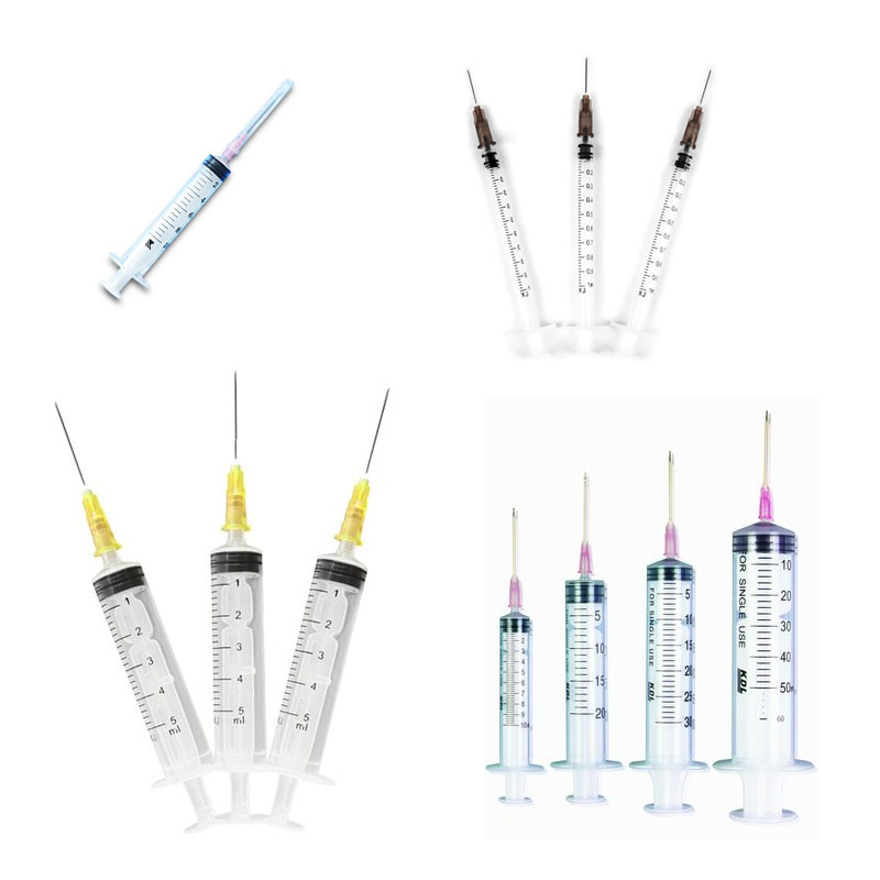 Strzykawka jednorazowa wtrysku wtrysku plastikowego