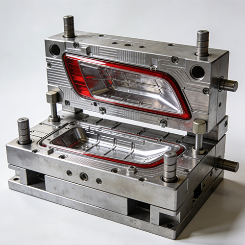 Formowanie wtryskowe tworzyw sztucznych tylnej lampy tylnej